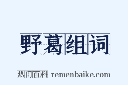 野葛组词是什么意思的图片